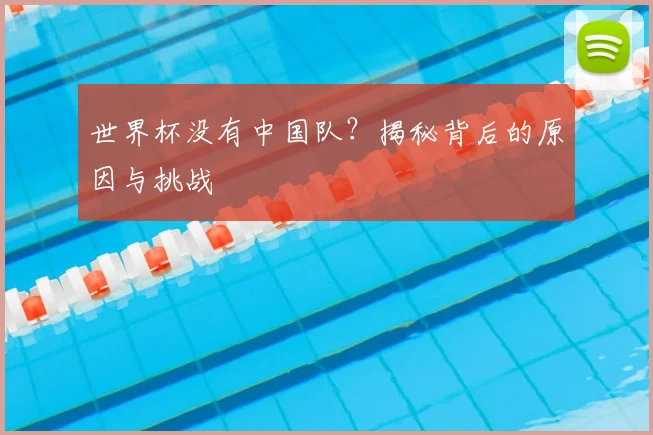 世界杯没有中国队?揭秘背后的原因与挑战